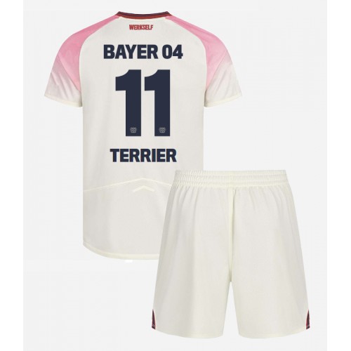 Otroški Nogometni dresi Bayer Leverkusen Martin Terrier #11 Gostujoči 2025-26 Kratek Rokav (+ Kratke hlače)